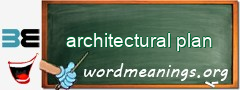 WordMeaning blackboard for architectural plan